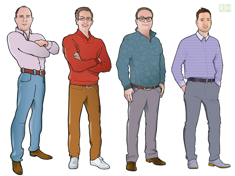 illustratie superhelden, Simplix-websites i.o.v. bureau Frappant